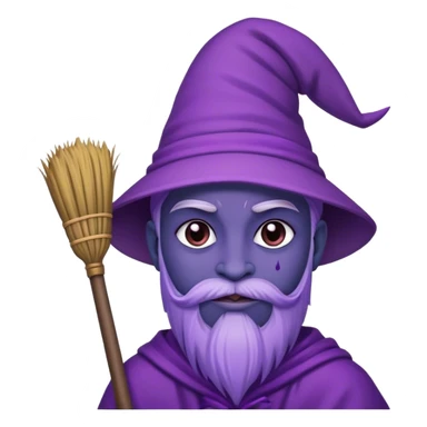 broom guru, purple sticker
