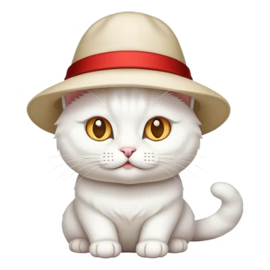 gato blanco con sombrero sticker