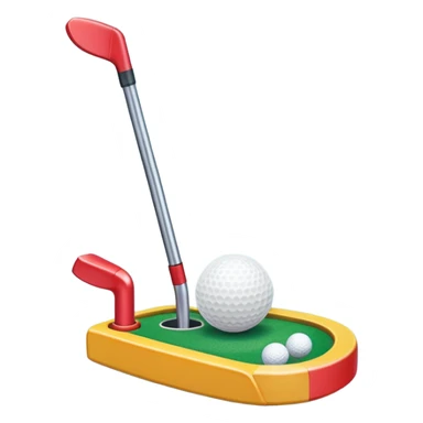 Mini golf putters with ball sticker