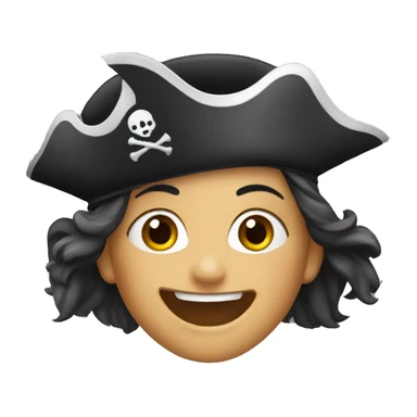 a pirate woman's face cheering sticker