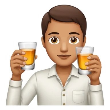 holding hand shot glasses sticker