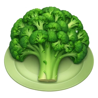 a plate of brocoli chopped up sticker