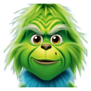 the  color of the grinnches fur is blue  sticker