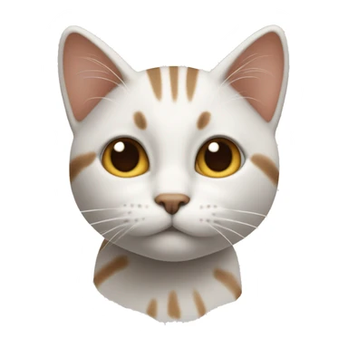 Je voudrais l’emoji d’un chat blanc avec des rayure marron clair  sticker