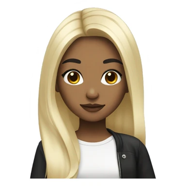 A girl with split dye blonde and black hair sticker