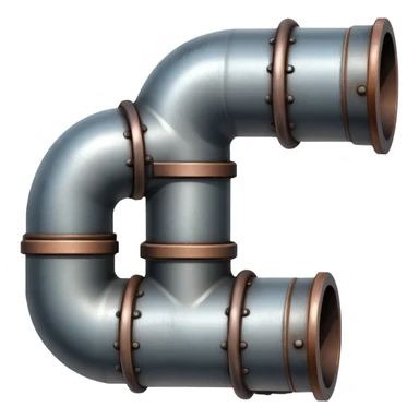 90 degree industrial pipe sticker