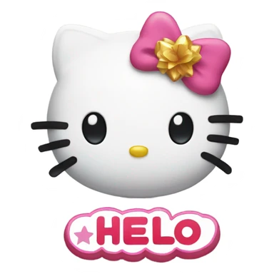 hello kitty with happy new year sign sticker