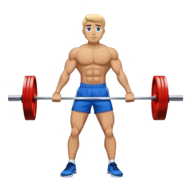 blue shorts deadlift sticker