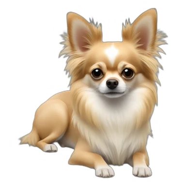 Long hair sand chihuahua at Yellowstone sticker