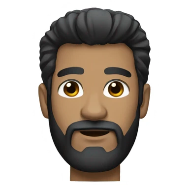 Coach with black hair, beard and black eyes sticker