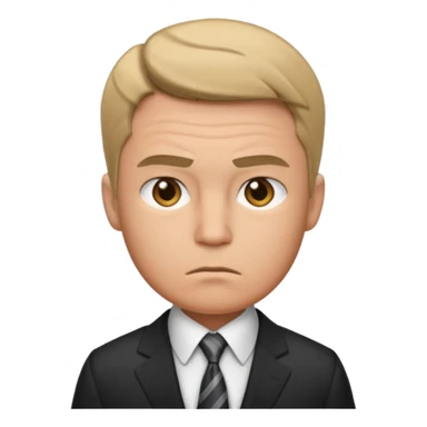 a salesman without a smile sticker