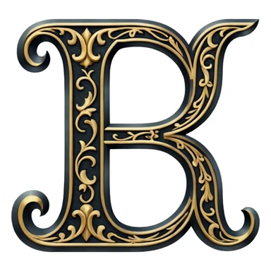 Oldenglis faunt letter E and letter J sticker