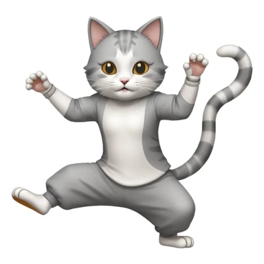 cat breakdancing sticker
