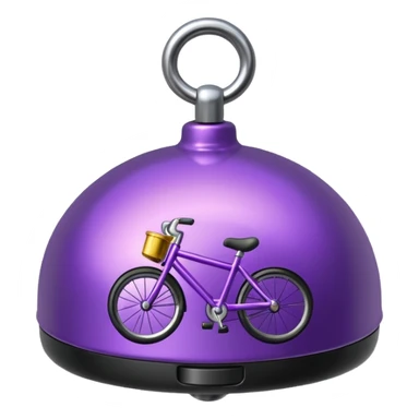 purple bike bell  sticker