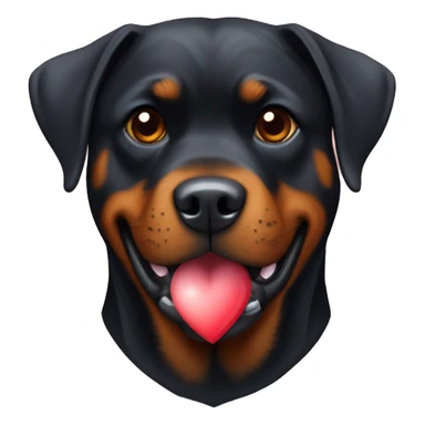 Rottweiler with a Heart  sticker