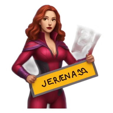 marvel-scarlet-witch-holding-a-sign-with-the-name-jeremias sticker