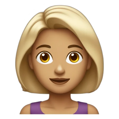 mulher branca com cabelo castanho escuro liso grande sticker