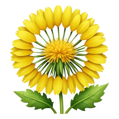 Yellow dandelion sticker