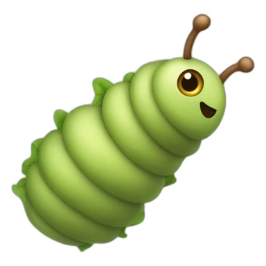 Flying larva sticker