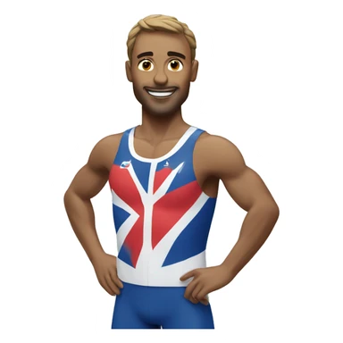 French athletic man Olympic Games  sticker
