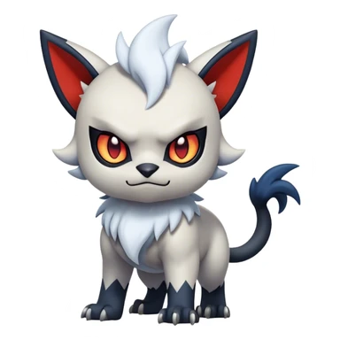Edgy Cool Kawaii Litten-Absol-Pokémon Full Body sticker