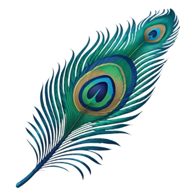 Peacock feather sticker