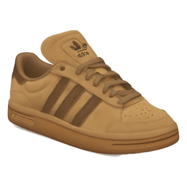 Brown suede adidas sneaker gum sole sticker