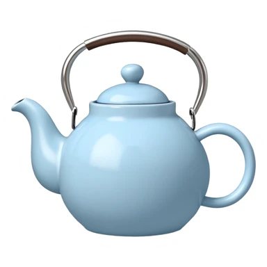 cute pastel blue teapot sticker