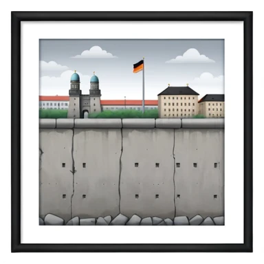 berlin wall long in front without man sticker