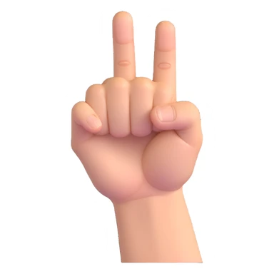 hand facing forward in a fist, thumb between index and middle fingers sticker