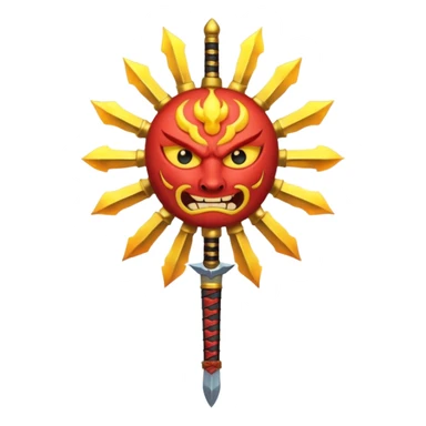 swordss sun beathing demon slayer style sticker