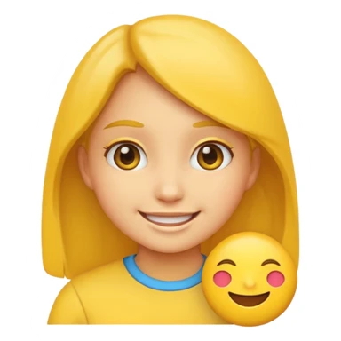 Make the girl in the photo an emoji. sticker