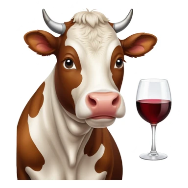 Holy cow drinking wine sticker