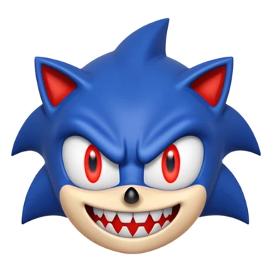 Sonic.exe with glowing red eyes sticker
