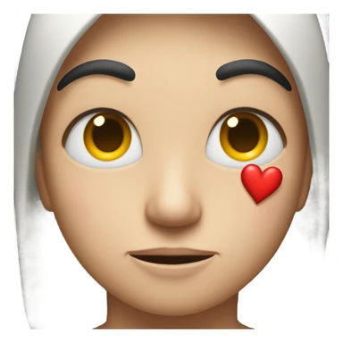 Emoji in love but broken heart sticker