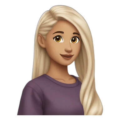 Ariana grande queue de cheval sticker