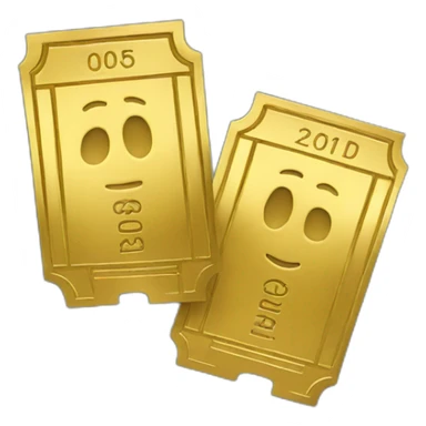 gold tickets sticker