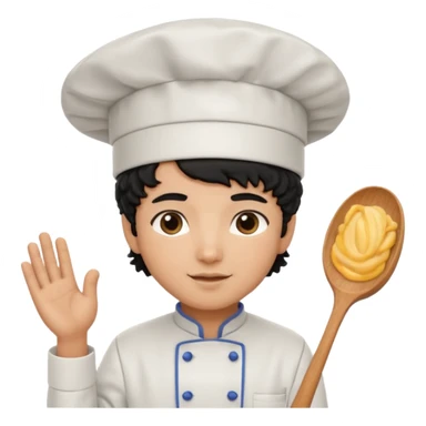 Una chef pelinegra con rulos sticker