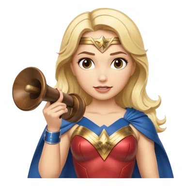 Blonde Wonder Woman English handbells sticker