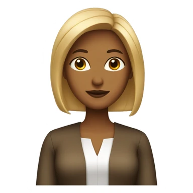 Tan woman with straight hair in judge outfit sticker