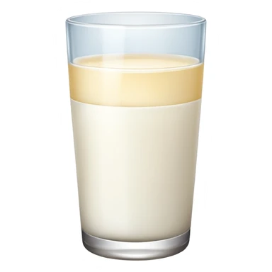the drink is white, The bottom and mouth of the glass are the same width and There is only white liquid inside,photo realistic sticker