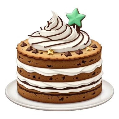 torta con i Pan di stella e panna sticker