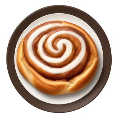 Cinnamon bun on a plate  sticker