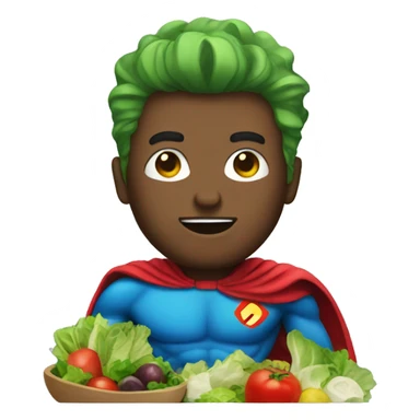 A salad superhero sticker