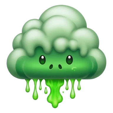 a poisonous cloud of gas, dark swamp color, realism-style sticker
