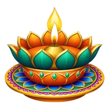 ornamented diwali sticker