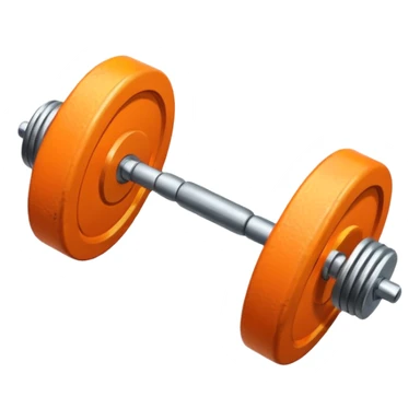 orange barbell sticker