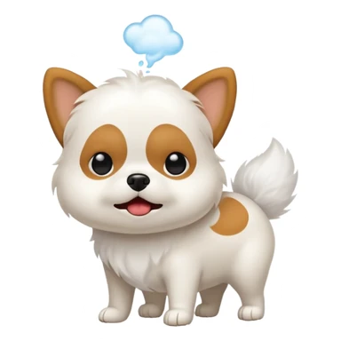 Little dog farting  sticker