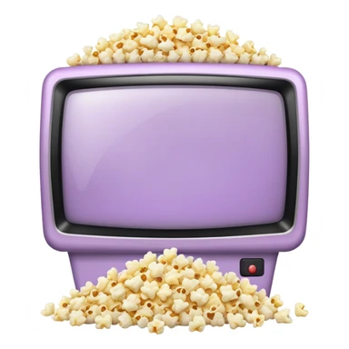 Netflix on a TV screen pale purple qnd popcorn sticker