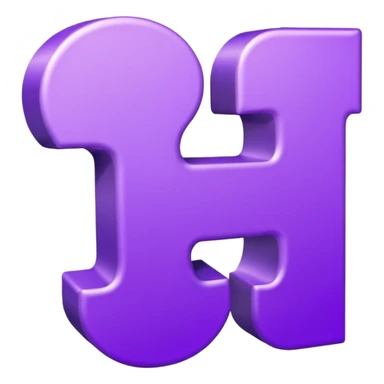 3D text that spells "you" in a shiny purple fancy font  sticker